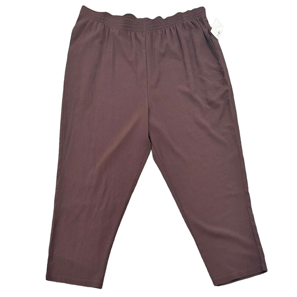 wide leg capri ankle length trousers XXLP plus petite size w22 w24 | W22 W24